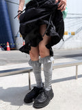 RUFFLE TOP LONG SOCKS