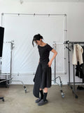 TIE WRAP MIDI SKIRT