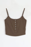 Glam Button Crop Top
