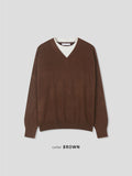 Tribe Layered Crop V-Neck Knit