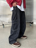 Non-Fade Curved Cargo Denim