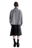 HIDDEN BUTTON CROP SHIRT