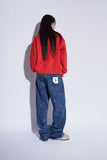 logo print denim