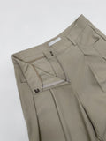 Launer Pocket Two-Tuck Wide Slacks