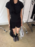 EYELET DRAPE SKIRT PANTS