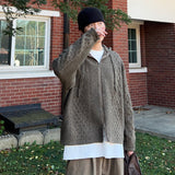 Cozy Podak Knit Hood Zip-up