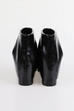 Wrinkle double wrap ankle boots