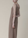 [Premium] Wool Cashmere Sleeveless Long One Piece