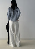 Bartle Stripe Slim Fit Crop Shirt