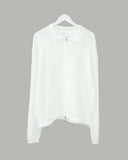 Cass see-through knit zip-up