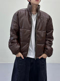 West High Neck Leather Bomber