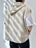 Lea hood zip-up knit vest