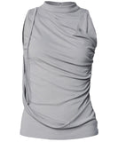 Draped Sleeveless Top