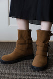 Round three belt boots
