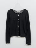 Shelly see-through round neck cardigan