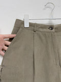 Cargo corduroy half-length pants