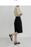Nuel Cotton Bermuda Wide Pants