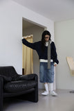 Work Cargo Denim Skirt