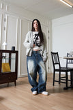 tin brush over denim