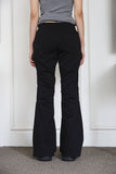 Pin tuck bootcut easy pants