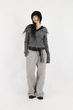 Boca collar knit zip-up