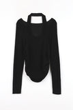 Cutout Halter Knit Top