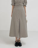 Purette Chiffon Banding Long Skirt