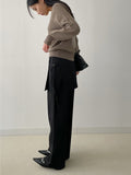 [Winter ver.] Beryl Wrap Skirt Boot Cut Slacks