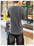 Loose Pigment Waffle Henley Neck