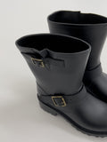 Buckle ankle rain boots