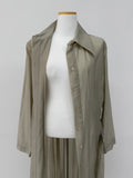 Bridget Pintuck See-Through Long Shirt One Piece