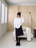 BUCKLE WRAP NYLON SKIRT