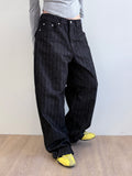 STRIPE BALLOON WIDE PANTS