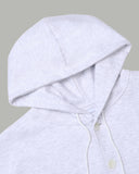 Double Button Hood Zip Up