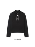 Dev Turtleneck Crop Waffle Sweatshirt