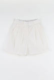 Two-Tuck Half Cotton Shorts