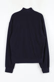 High neck fleece sweatshirt