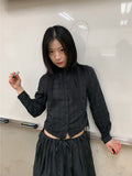 SIDE TIE CHECK SHIRT