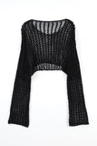 Crop net net knit