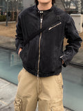 Premium Crop Biker Denim Jacket