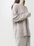 [Premium] Whole Garment Its V-neck Knit