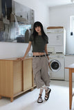 T dark strap sandals