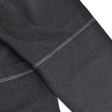 Tricket stitch brushed balloon denim pants