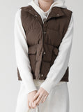 Duck Down High Neck Padded Vest