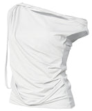 Braided Drape One-Shoulder Top