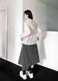 SOFT KNIT HOOD ZIP-UP