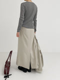 Vent High Waist Long Skirt