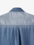 Leaf Snap Short Sleeve Denim Shirt