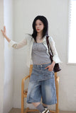 Fever Wrap Denim Bermuda