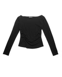 BOATNECK SHIRRING TOP